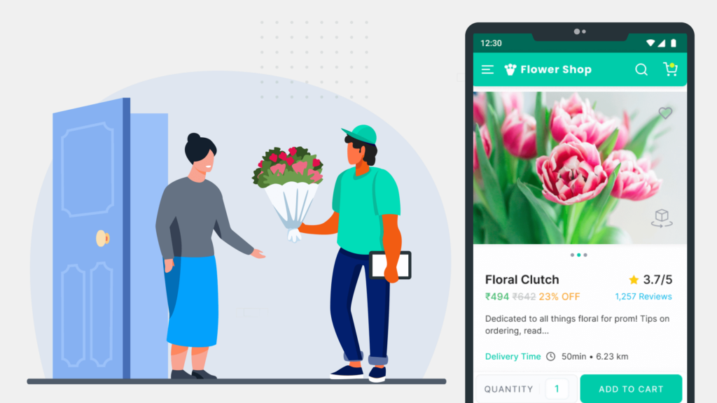 Flower delivery web app on-demand